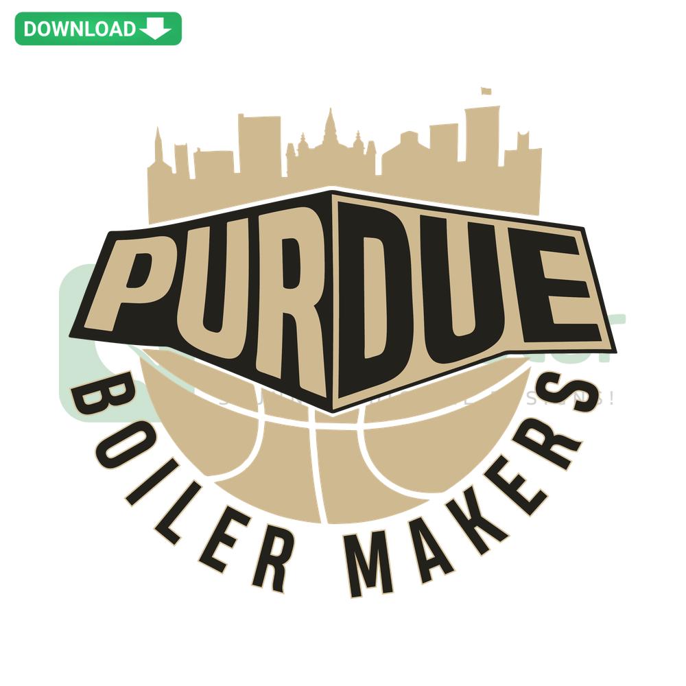 Purdue Basketball Skyline Boilermakers SVG, Instant Download Graphics