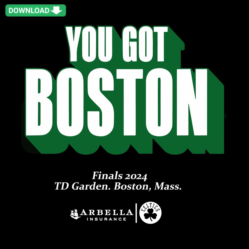 Boston Finals 2024 SVG Design: Basketball theme, You Got Boston Finals 2024 text, perfect for scrapbooking projects.