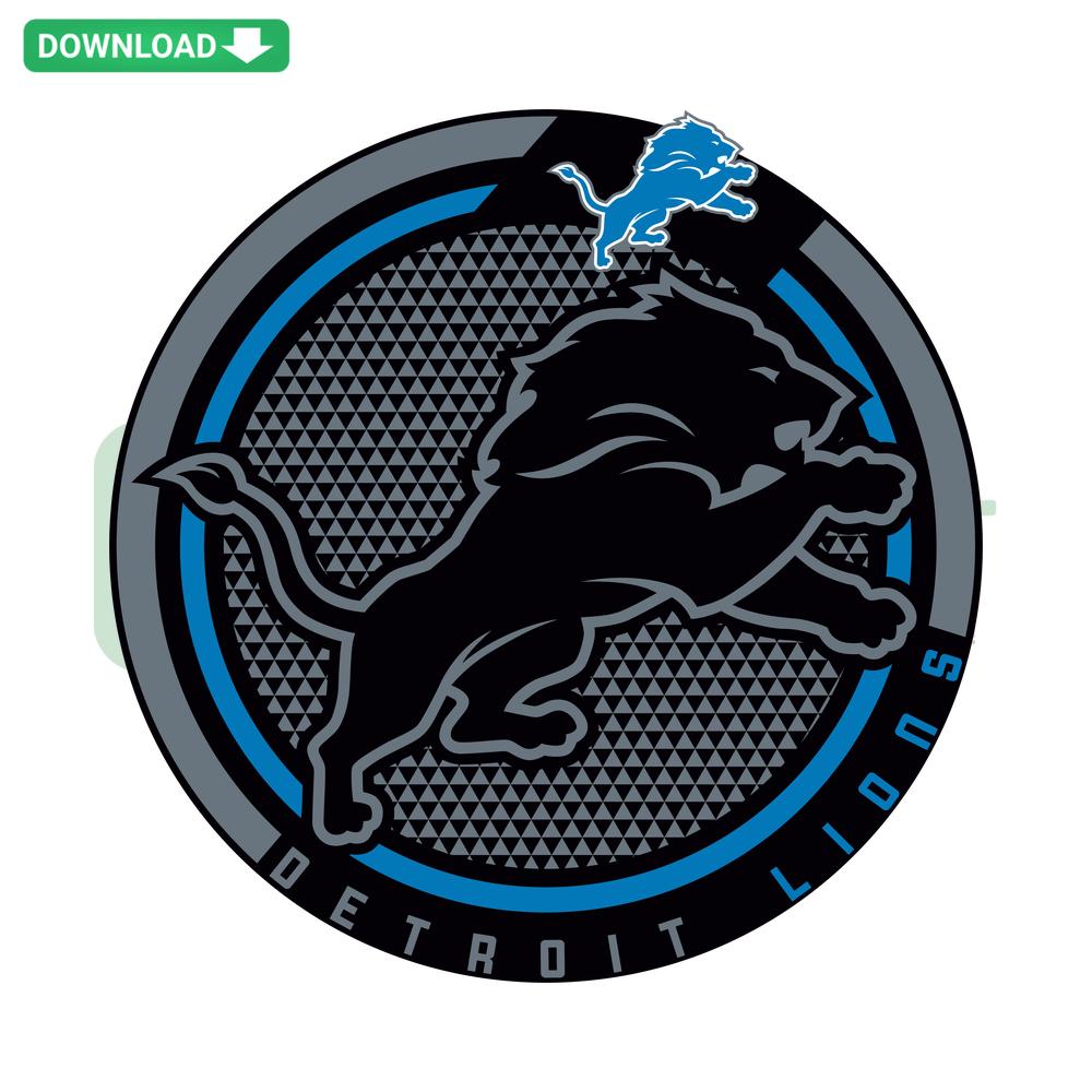 Detroit Lions NFL Rugby Team SVG for Cricut, digital logo design featuring team mascot and colors, perfect for crafting projects.