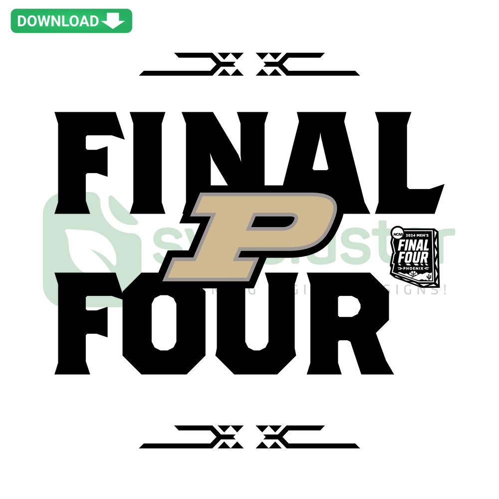 NCAA Men's Final Four Purdue Boilermakers Vintage SVG, Instant Download; Retro Team Logo for Designers, Purdue Basketball Art.