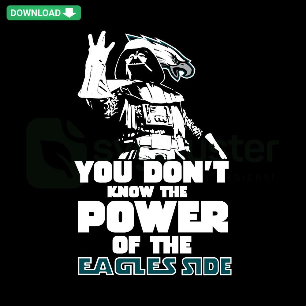 Eagles Side SVG: Customizable Vector Image featuring 'You Don't Know The Power' Text with Majestic Eagle Graphic