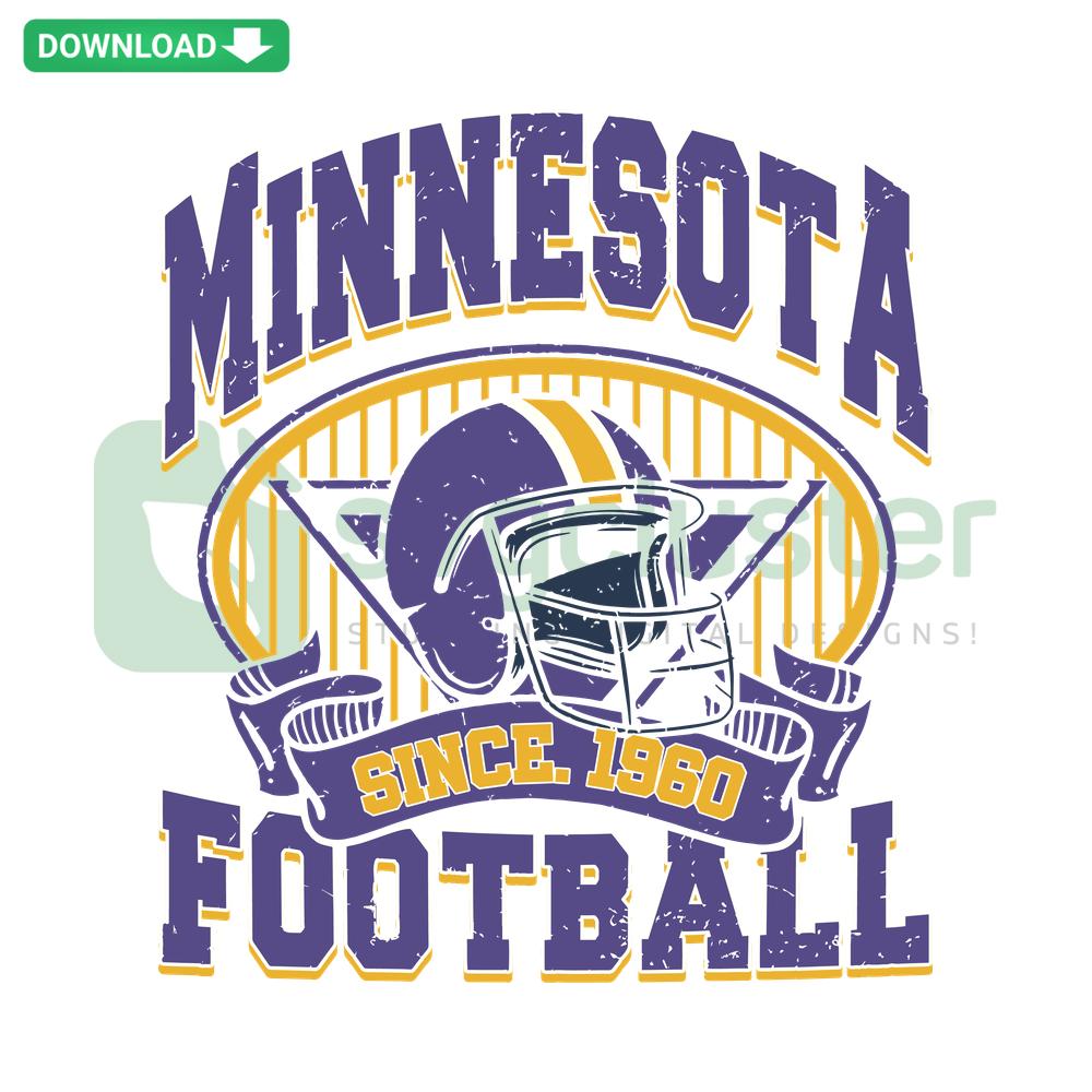 Vintage Minnesota Football 1960 SVG, retro style football design, instant digital download, perfect for sports enthusiasts.