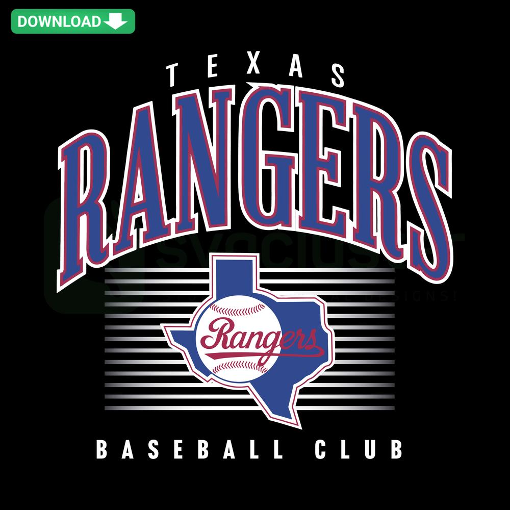 Vintage Texas Rangers Baseball MLB SVG Digital Download, Custom Printable SVG Files, Sports Logo Design, Retro Team Emblem