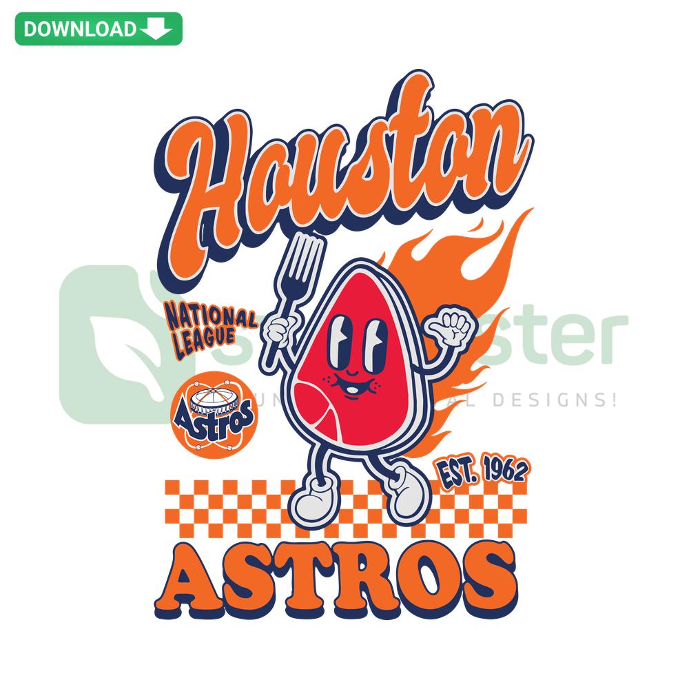 Houston Astros Cooperstown Collection SVG featuring vintage logo, food concession designs; perfect for Cricut projects, crafts.