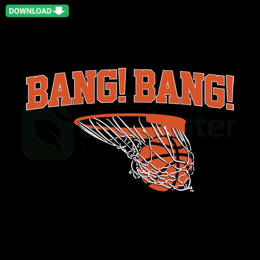 Vibrant New York Basketball Bang Bang SVG NBA Digital Download, Perfect for Printable Projects, Sports Fans Decor & Gifts
