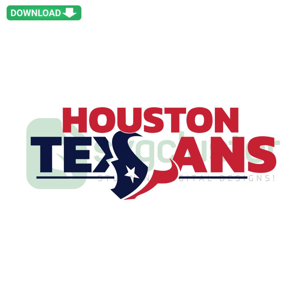 Houston Texans Logo with Iconic Bull Head, NFL SVG for Scrapbooking, Digital Download Design