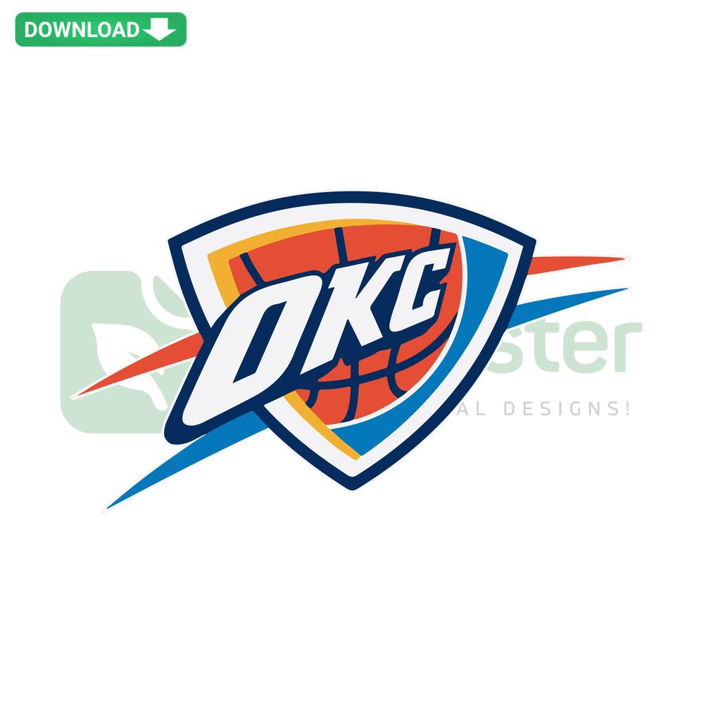 Oklahoma City Thunder Basketball Team SVG, Digital Download Vector Art Featuring Team Logo and Colors for Easy Customization