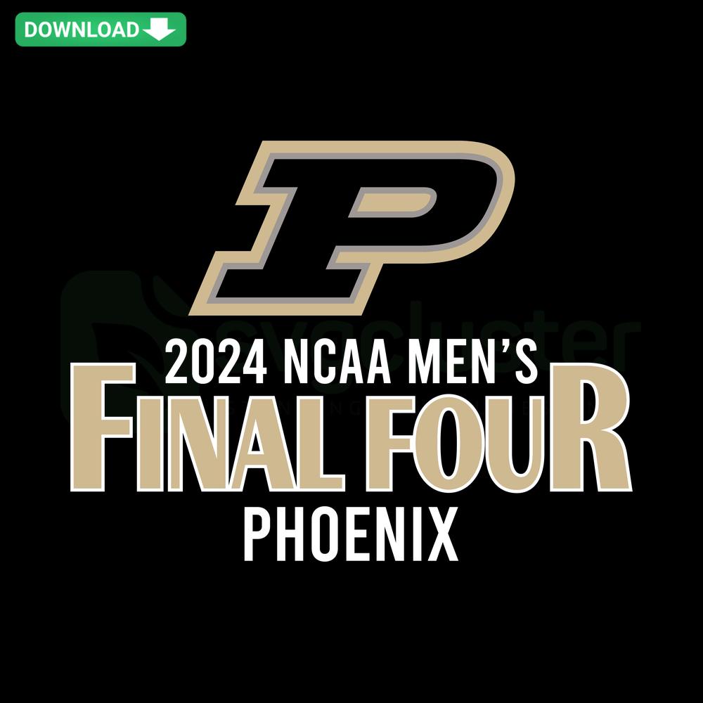 Final Four Phoenix 2024 Purdue Basketball SVG, NCAA Mens Premium SVG Files for Designers, Purdue Logo, Basketball Hoop Design