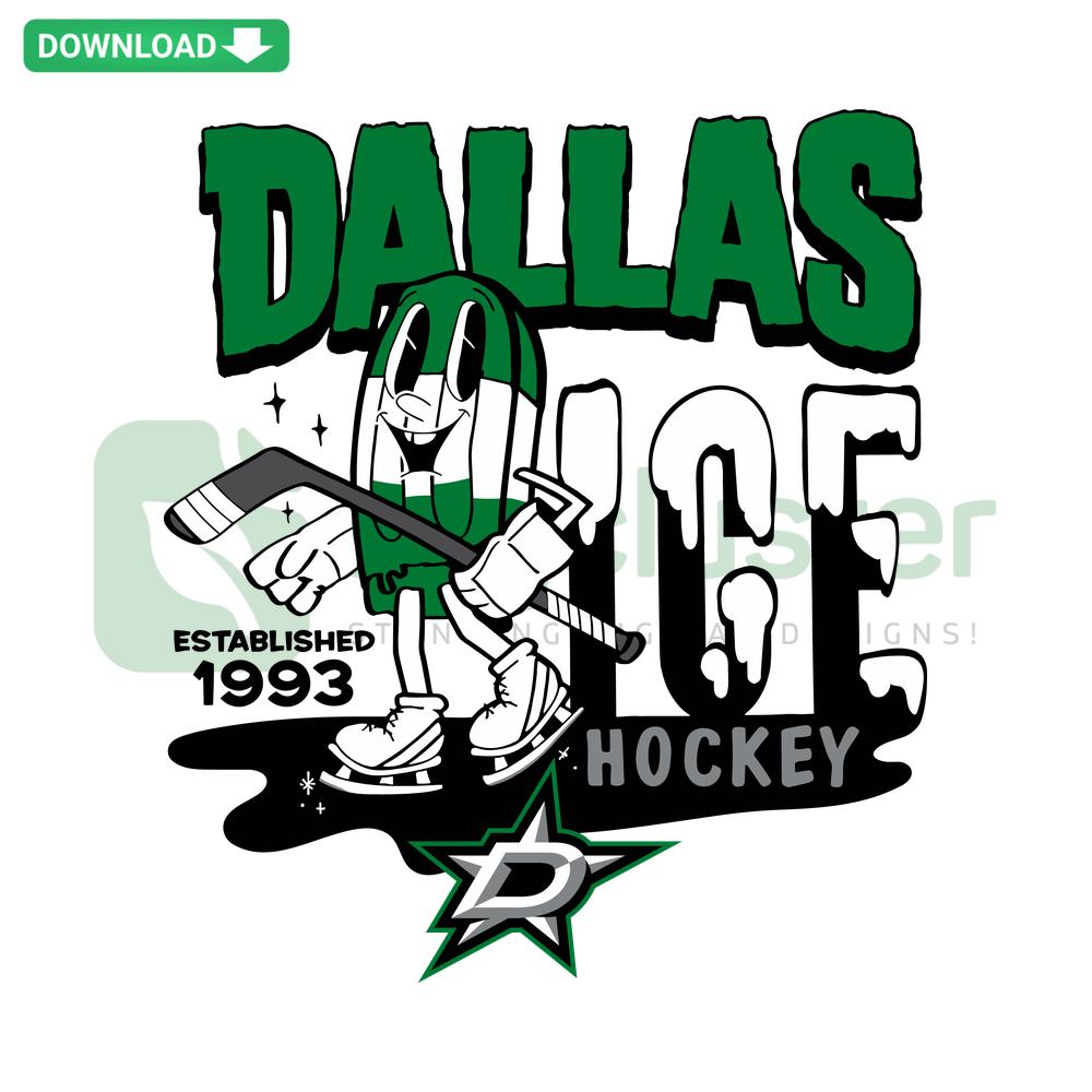 Youth Dallas Stars Mitchell & Ness NHL hockey SVG design for scrapbooking featuring team logo in vibrant colors.