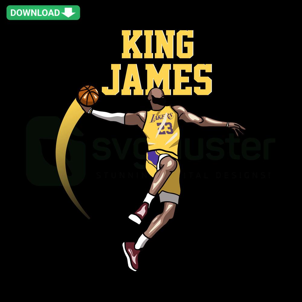 LeBron James Lakers SVG, King James Basketball Design, NBA Card Template, Los Angeles Lakers SVG for DIY Projects