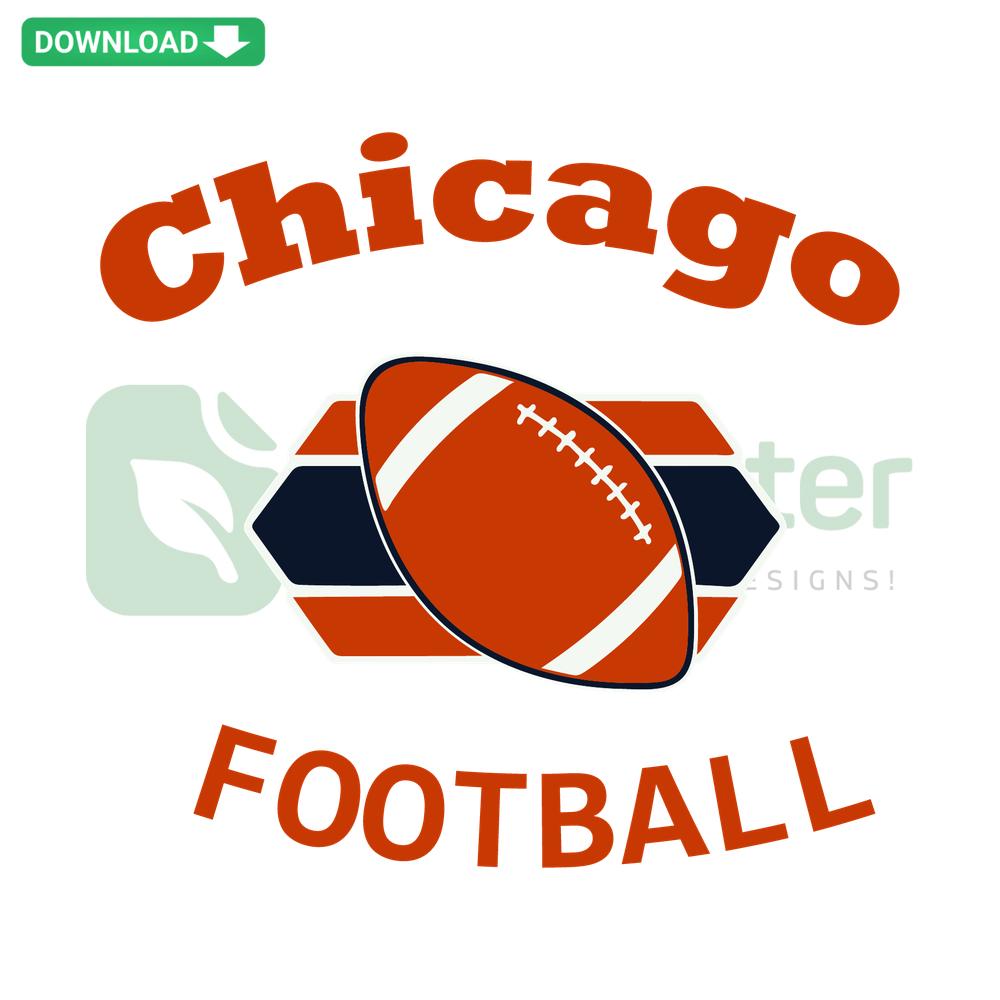 Chicago Bears Football SVG: Stylized bear head with team colors, ideal for fans, sports crafts, digital download from SVGCluster.