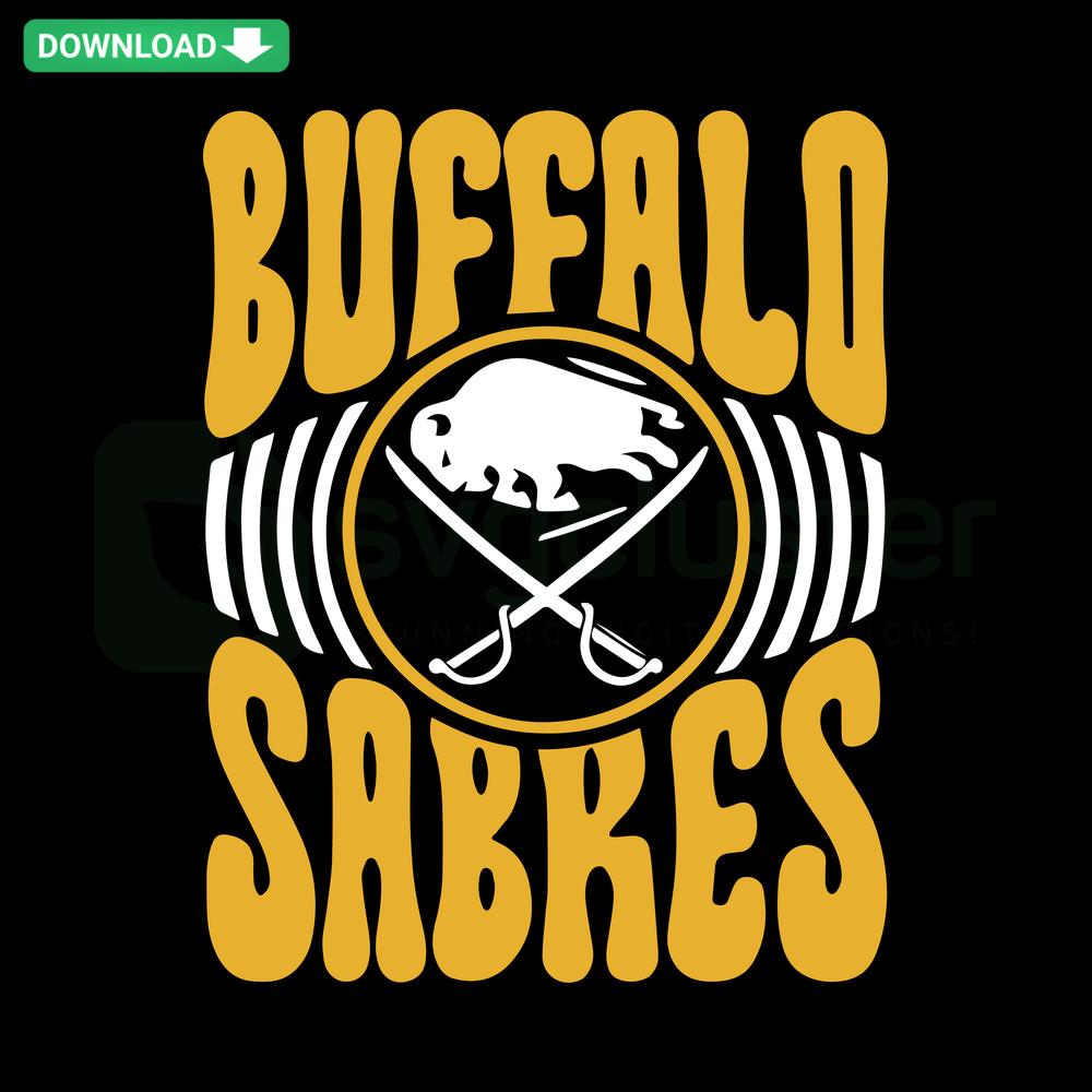 Buffalo Sabres vintage logo SVG file, digital download for designers, premium NHL hockey graphic, vector art for Cricut/Silhouette.