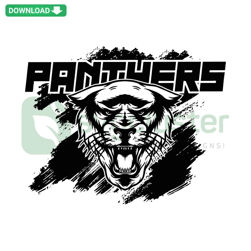 Panthers Football Mascot SVG Design, Instant Download, Team Spirit Graphic, High-Quality Vector for Crafts and Decorations