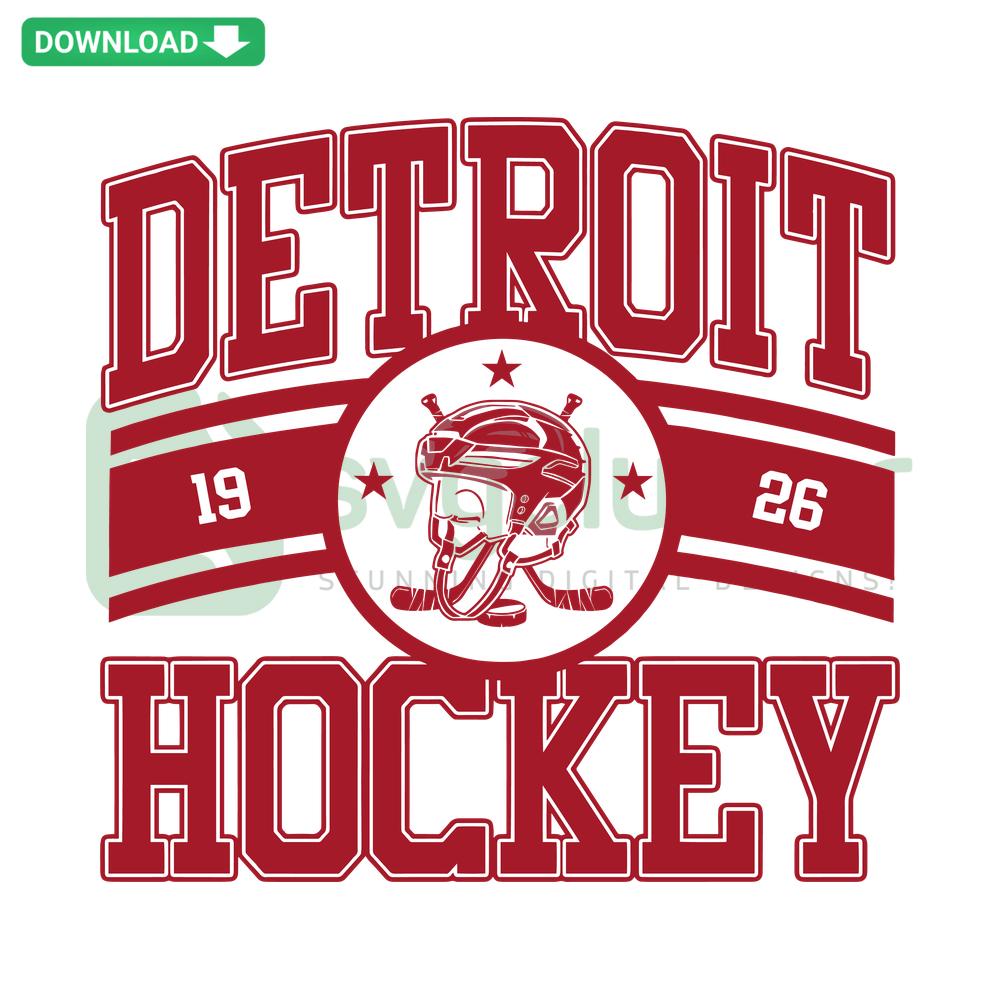 Vintage Detroit Red Wings hockey logo SVG for Cricut/Silhouette, retro design, ideal for sports crafts and apparel.