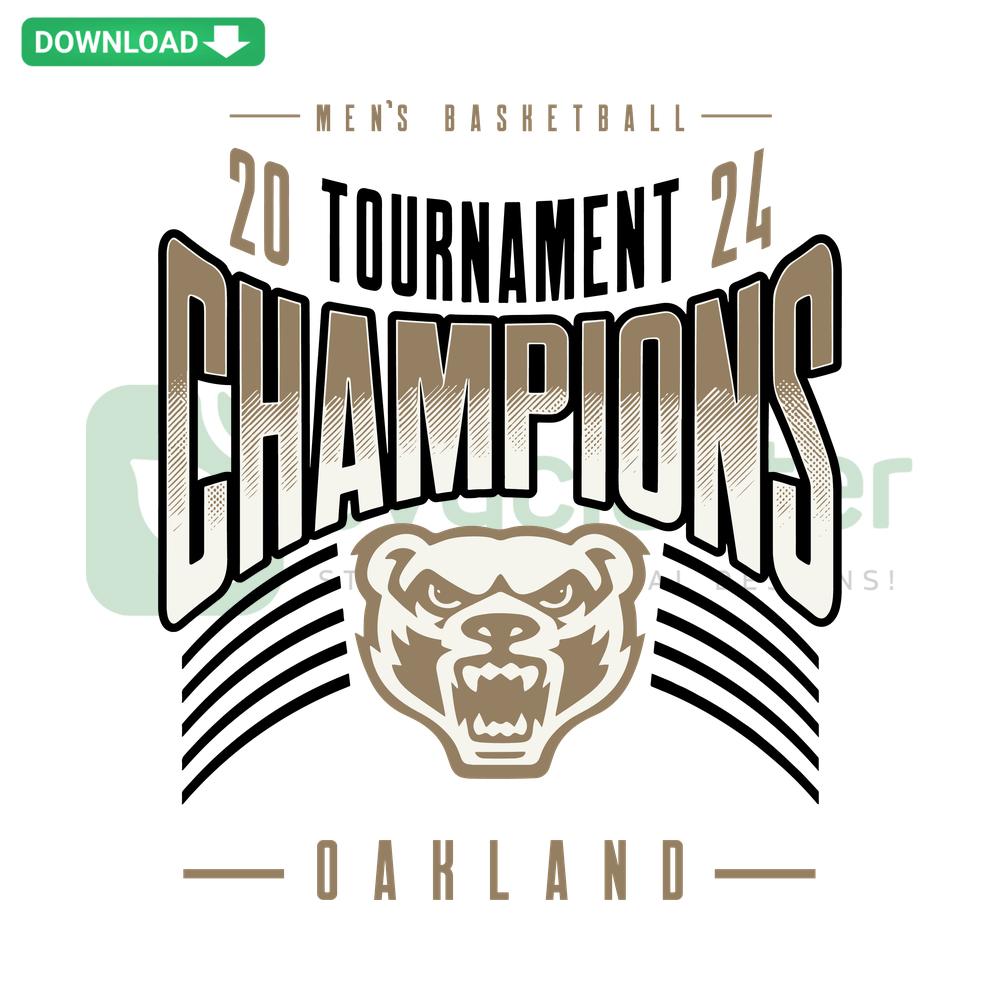 2024 Oakland Horizon League Champs SVG Design, MBB Vinyl Cut File, Digital Download, Graphic for DIY Crafts or Apparel