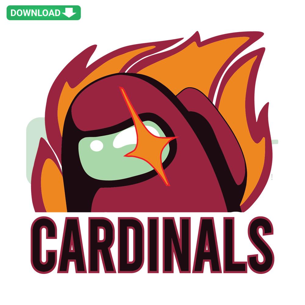 Premium Among Us Arizona Cardinals SVG, digital download featuring vibrant Cardinals logo, ideal for seamless integration in Cricut projects.