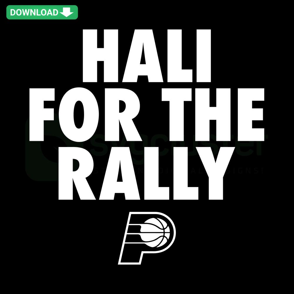 Indiana Pacers 2024 Playoffs SVG featuring vivid rally design, perfect for designers. Hali For The Rally, SVG Design Resource.