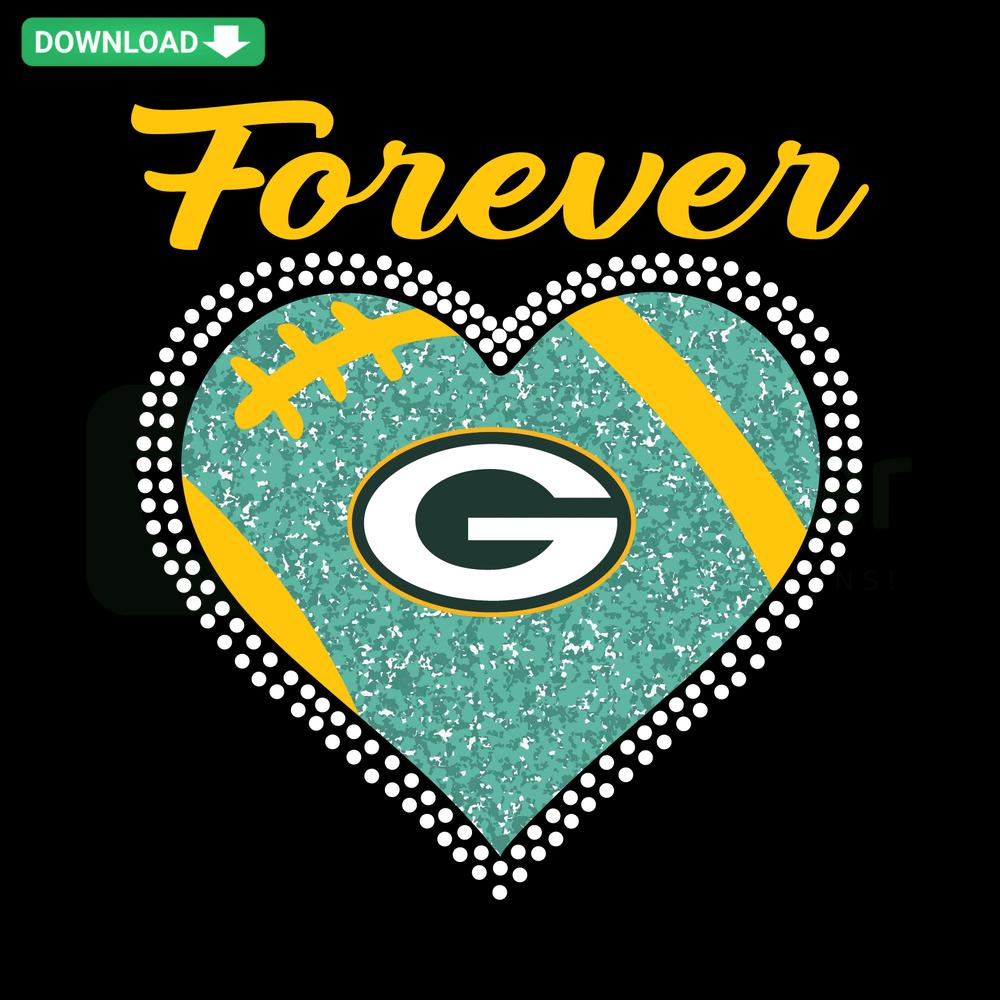 Green Bay Packers Heart Diamond SVG: Instant Cricut Download, Packers Logo in Heart Shape with Diamond Pattern, Perfect for Fans.