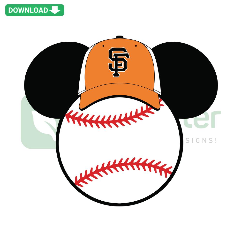San Francisco Giants Mickey Mouse SVG, digital design for designers, instant download, MLB-themed SVG art file.