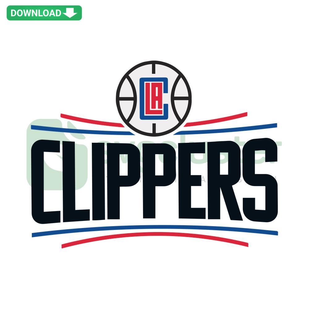LA Clippers Basketball Team SVG Design featuring iconic logo, perfect for sports crafts and digital projects. Clippers SVG resources.