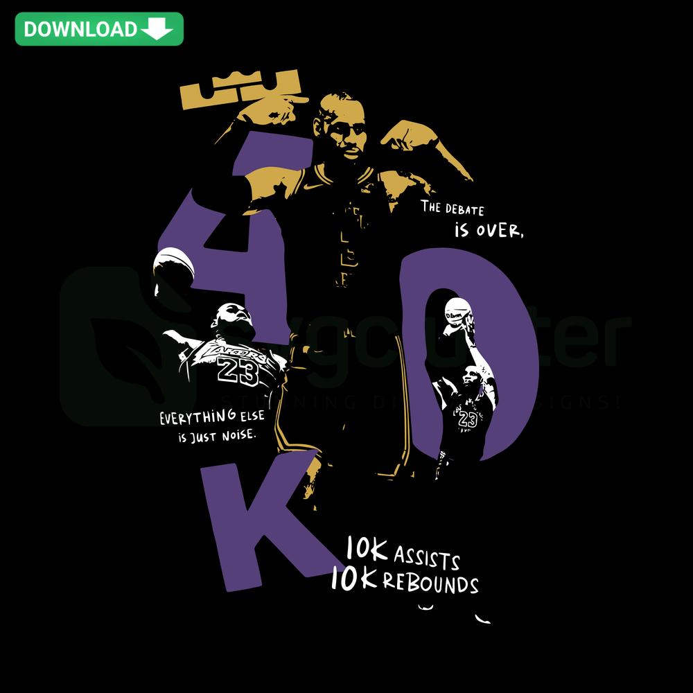 Lakers Lebron James 40K Points Record 2024 SVG, Strive For Greatness, Commercial SVG Files, Basketball Milestone Design