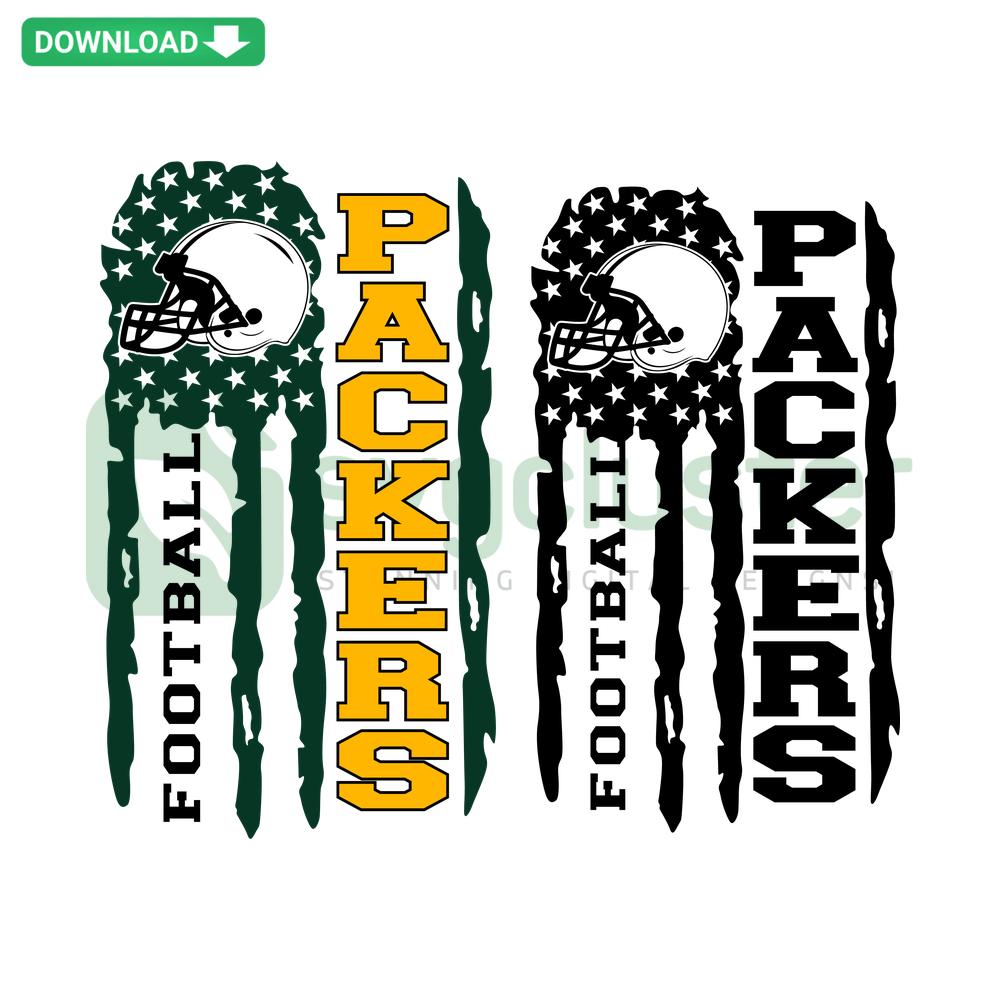 Green Bay Packers football helmet SVG, digital download by SVGCluster, featuring iconic G logo.