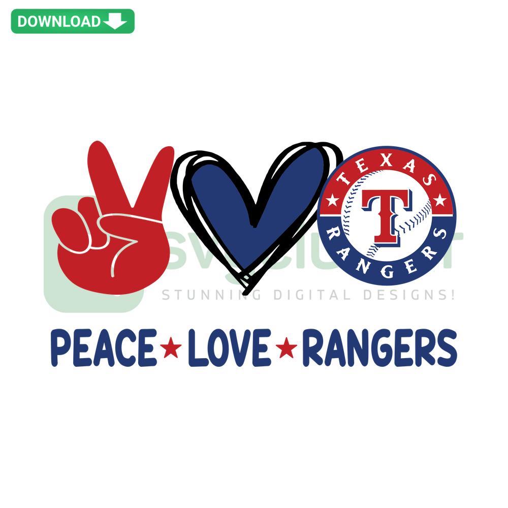 Peace Love Rangers SVG: Hand-drawn peace sign, heart, and vintage truck design for Cricut crafting. Instant download.
