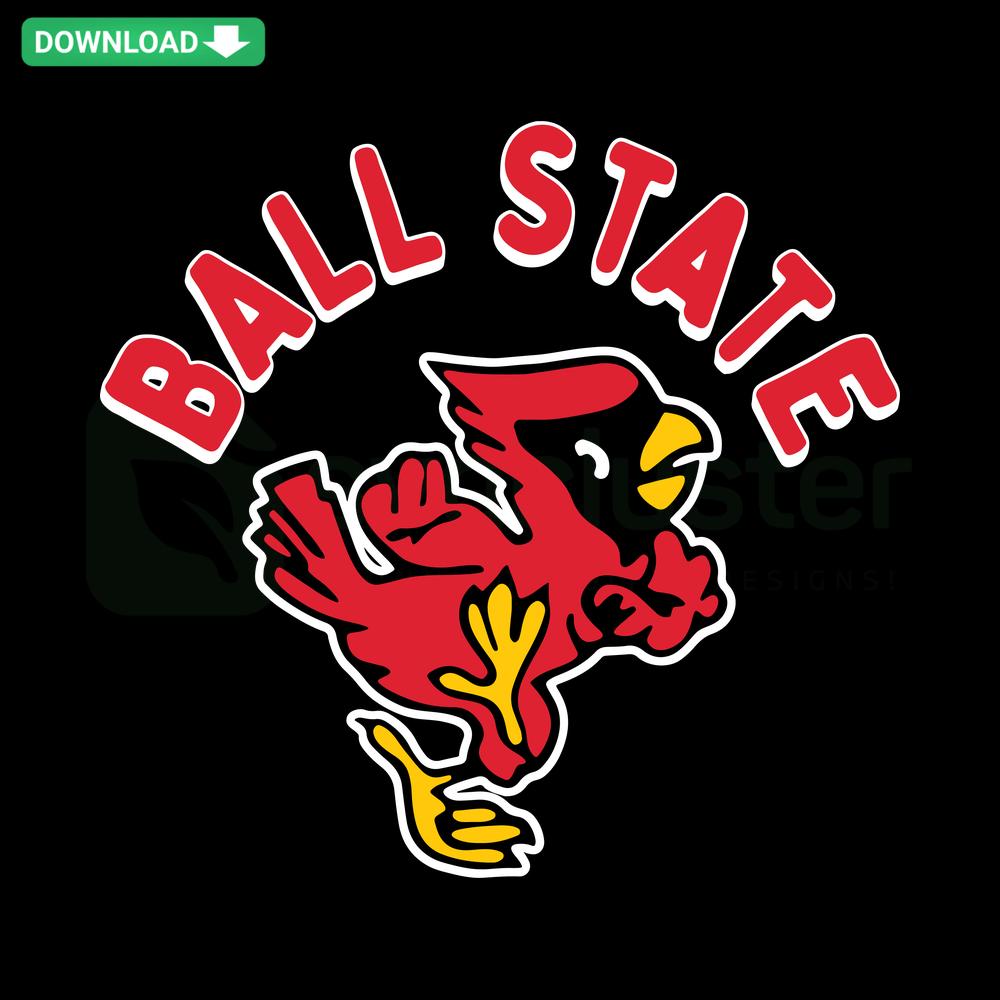 Ball State NCAA Team Funny SVG Clip Art Digital Download - Sports Logo with Humorous Twist, SVG Design for Crafting