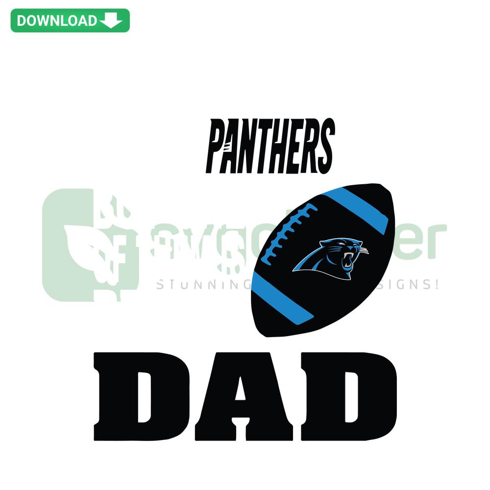 Panthers Fan Love SVG Design, Black & Blue Text with Heart Graphic, Instant Download for Cricut & Silhouette.