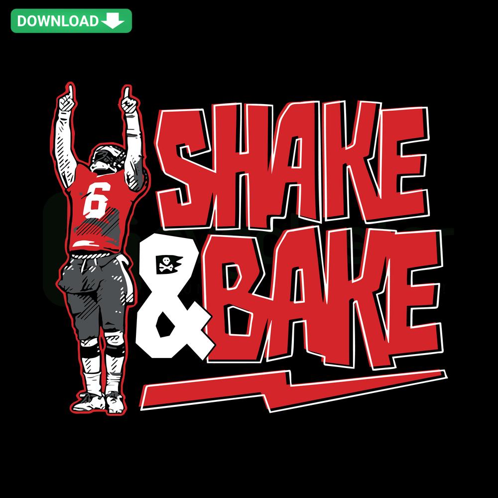 Baker Mayfield Tampa Bay Buccaneers SVG, dynamic design: Shake And Bake phrase, sports-inspired SVG collection.