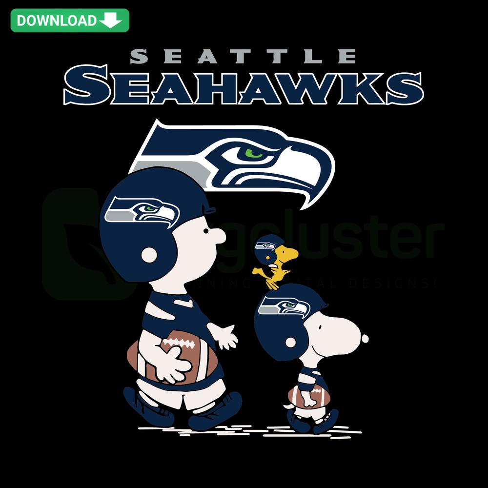 Snoopy Seattle Seahawks SVG, Peanuts Character in Team Gear, Printable Football Design, Digital Download File