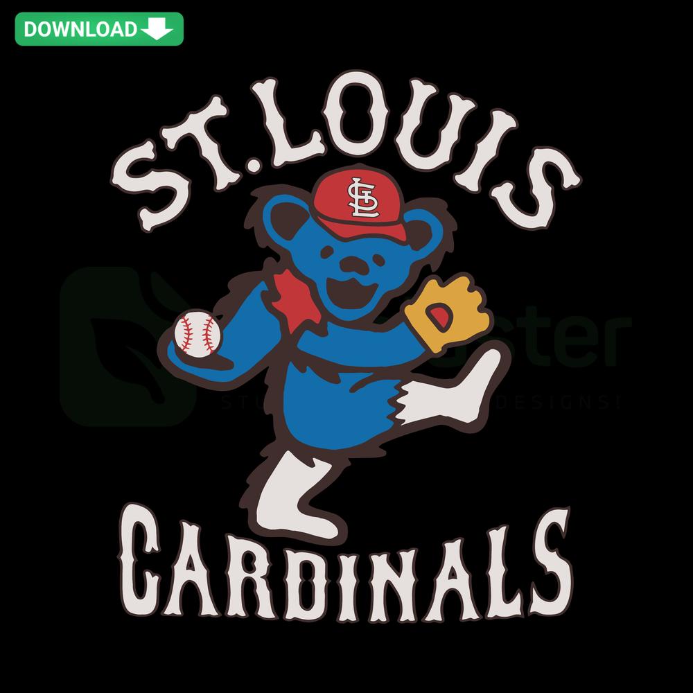 St Louis Cardinals Grateful Dead SVG: MLB team logo with a Grateful Dead theme, ideal for digital design enthusiasts.
