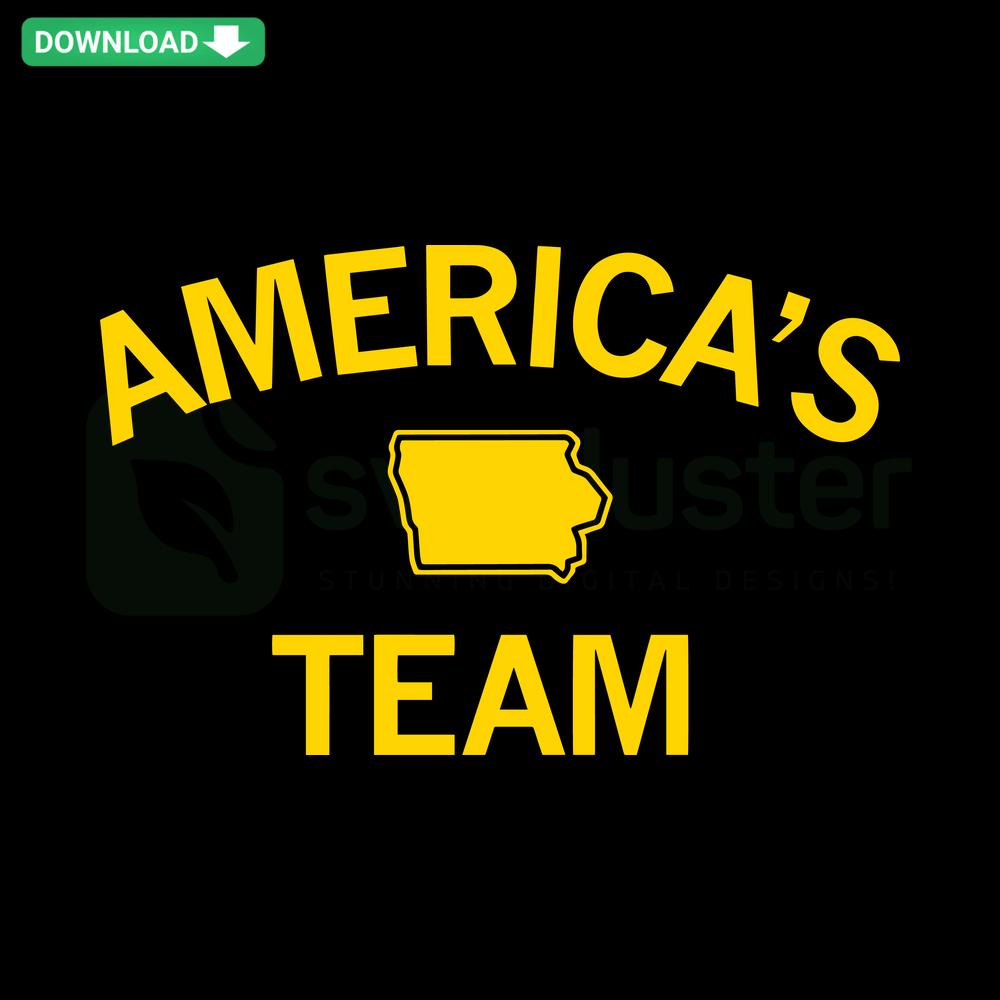 Iowa Hawkeyes Women's Basketball SVG design, printable digital asset, Americas Team logo, sports-themed graphic.