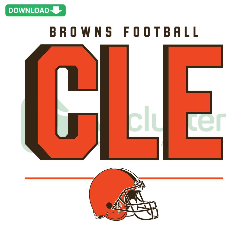 Cle Browns Football Helmet SVG, digital download for designers, vector art, instant file, sports graphics, Cleveland Browns logo.