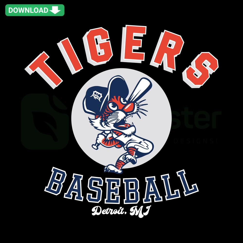 Detroit Tigers Baseball SVG, MLB Team Logo, Commercial Use, Digital Download, Vector Art for Cricut and Silhouette Cutting Machines.
