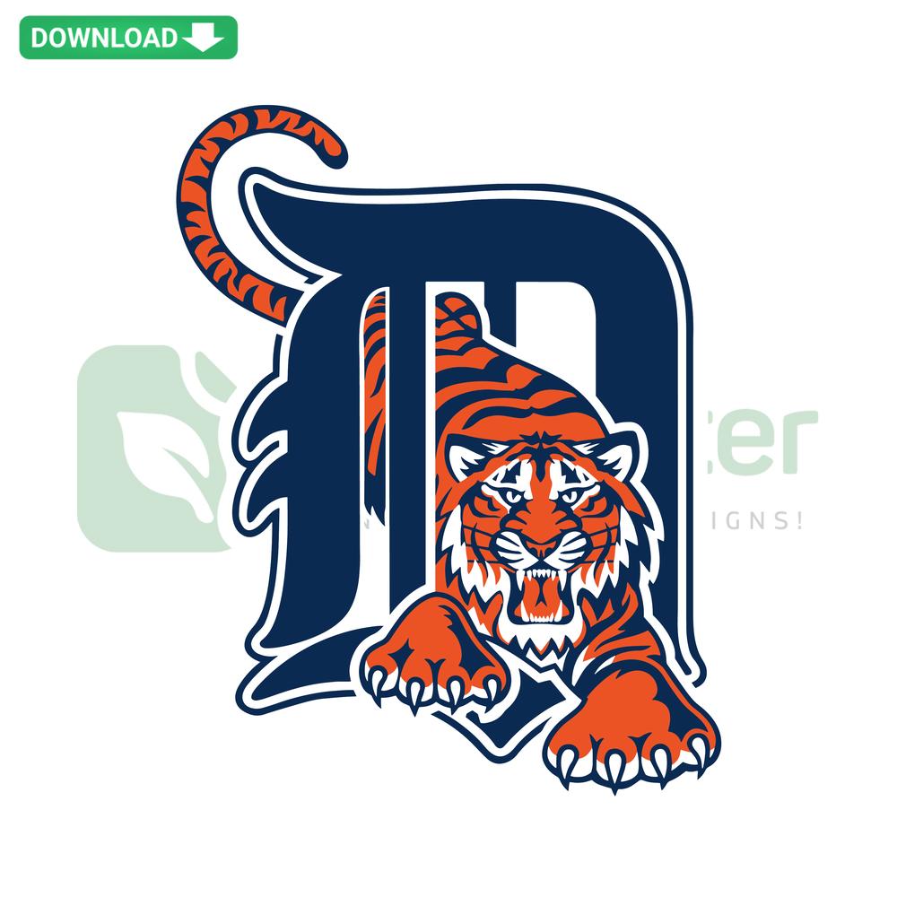 Detroit Tigers Cooperstown Baseball MLB logo SVG, vintage-style, digital editable file, fan merch, vector graphic design.