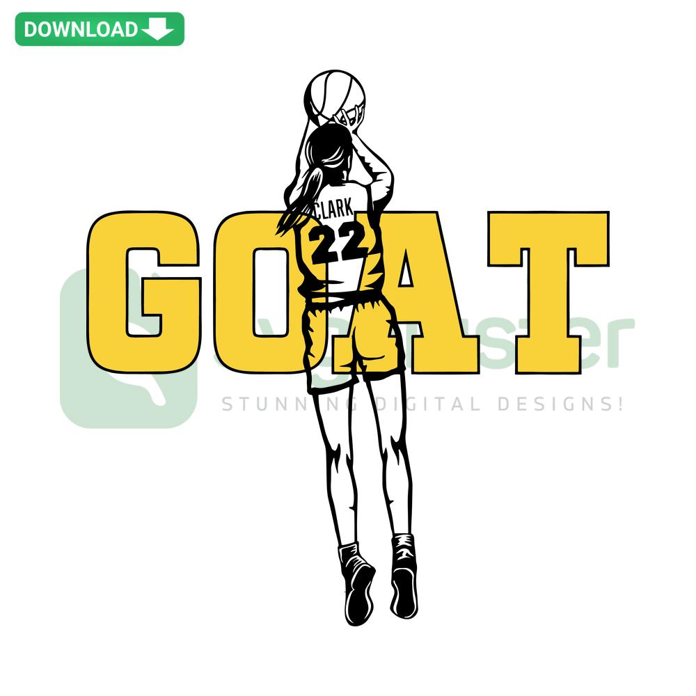 Vintage Caitlin Clark Basketball SVG, Instant Digital Download, Retro GOAT Design, Editable Vector, Sports Art File