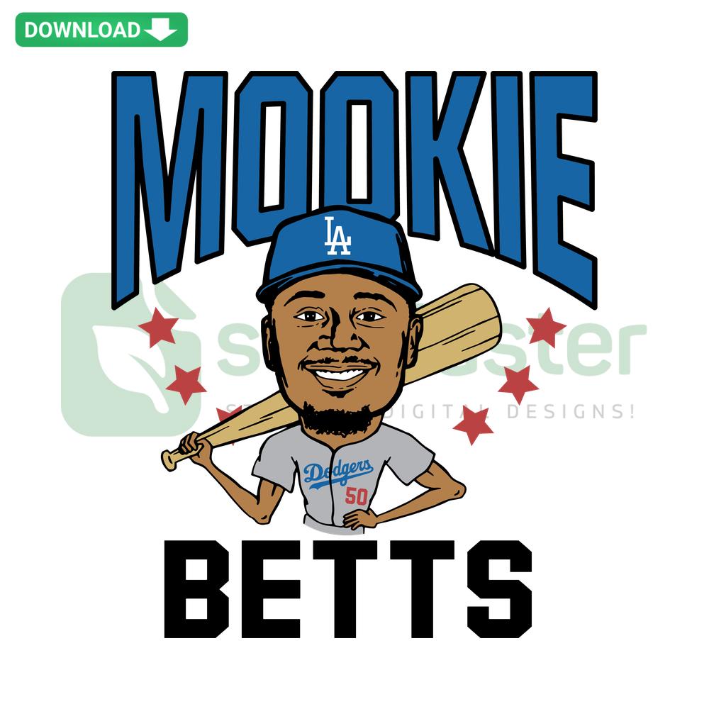 Mookie Betts Dodgers SVG, Premium Designers Download, High-Quality Baseball Clipart, Digital Art, Creative Vector Graphics