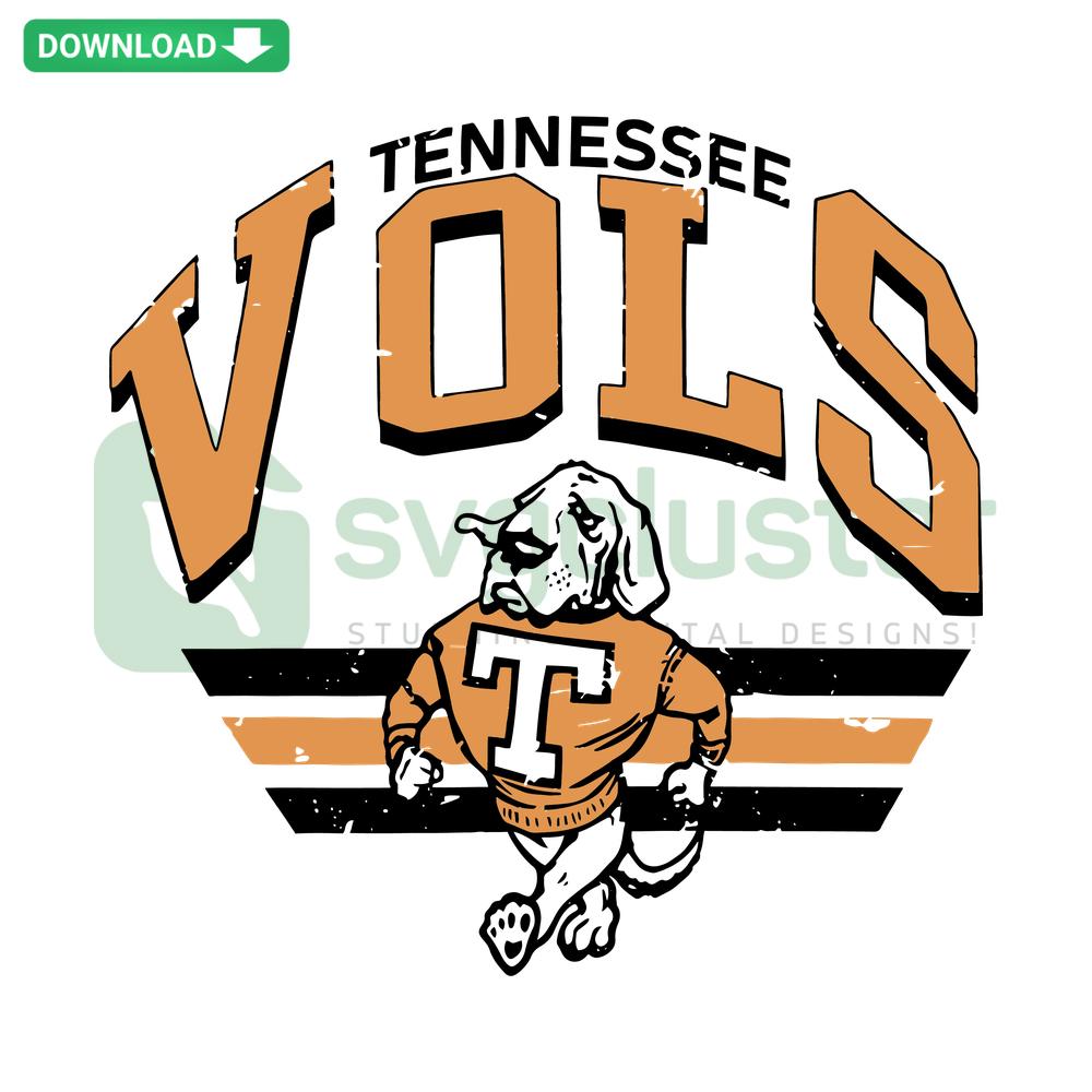 Vintage Tennessee Volunteers Mascot SVG, NCAA Cricut File, Retro Vols Design, Volunteer Spirit, Cutting Machine Digital Art