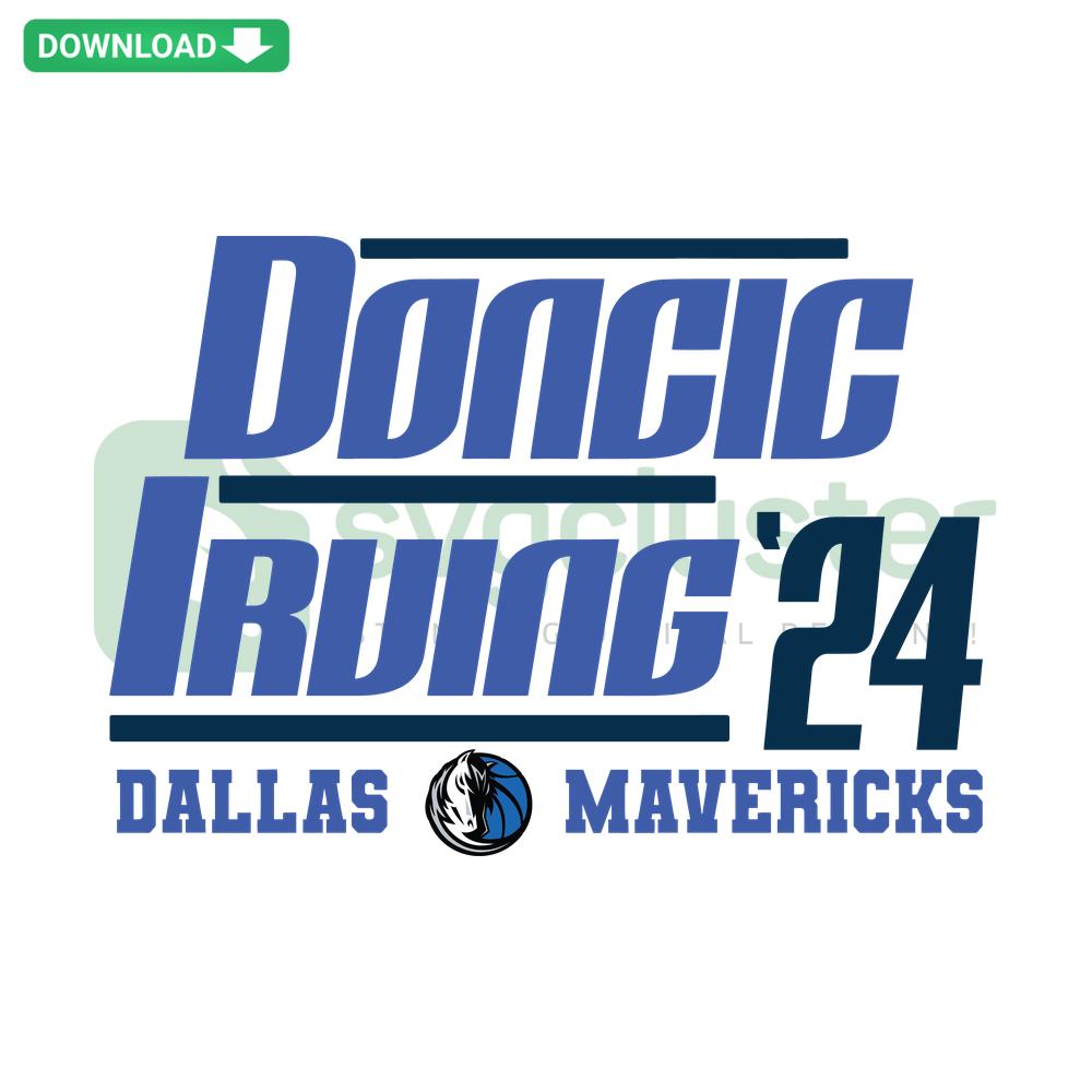 Doncic Irving 24 Mavs SVG: Dallas Mavericks Craft Design, Printable SVG for DIY Projects, Basketball Theme