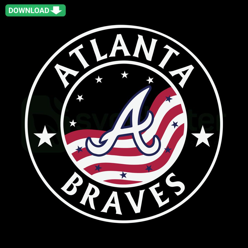 Atlanta Braves Baseball America Club SVG, premium digital download, designer SVG file, baseball team logo design.