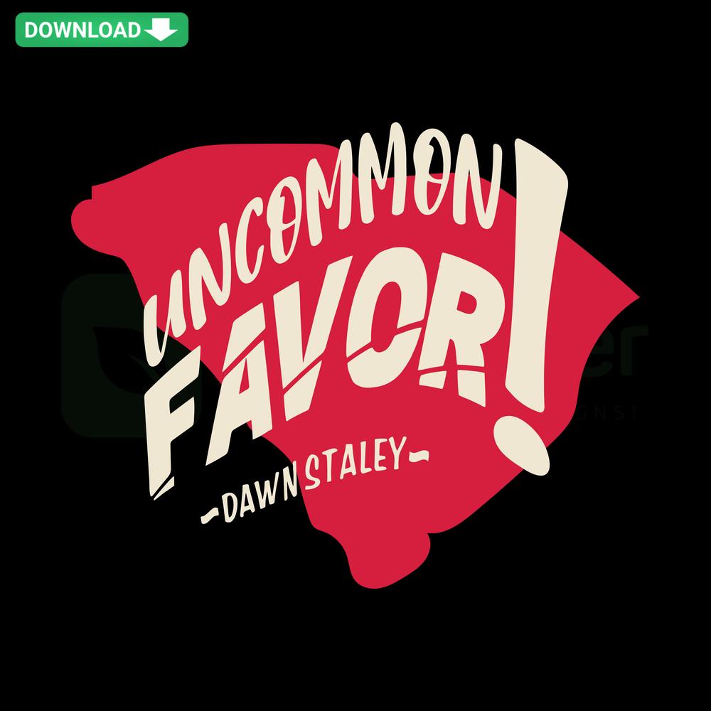 Uncommon Favor Dawn Staley SVG Digital Download featuring unique craft patterns, perfect for sports enthusiasts and crafters.