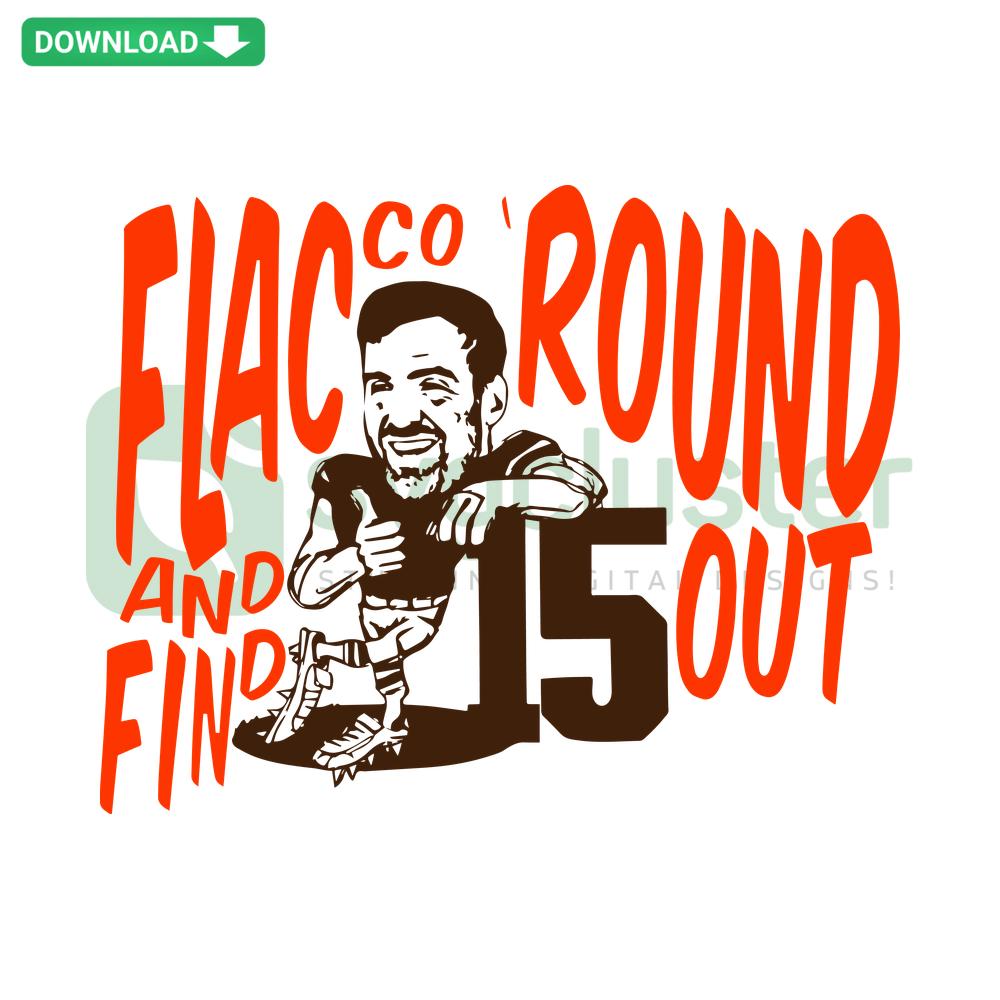 Cleveland Browns Flacco SVG: Round And Find Out, High-Quality Design, NFL Player Silhouette, Unique Sports Art.