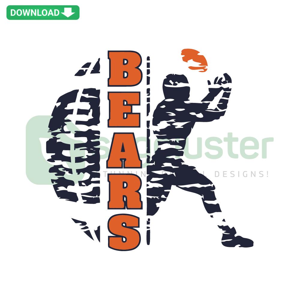 Bears Catching Ball SVG Cricut Digital Download, Unique Bear SVG Design for Crafts, Sports-themed Vector Graphic