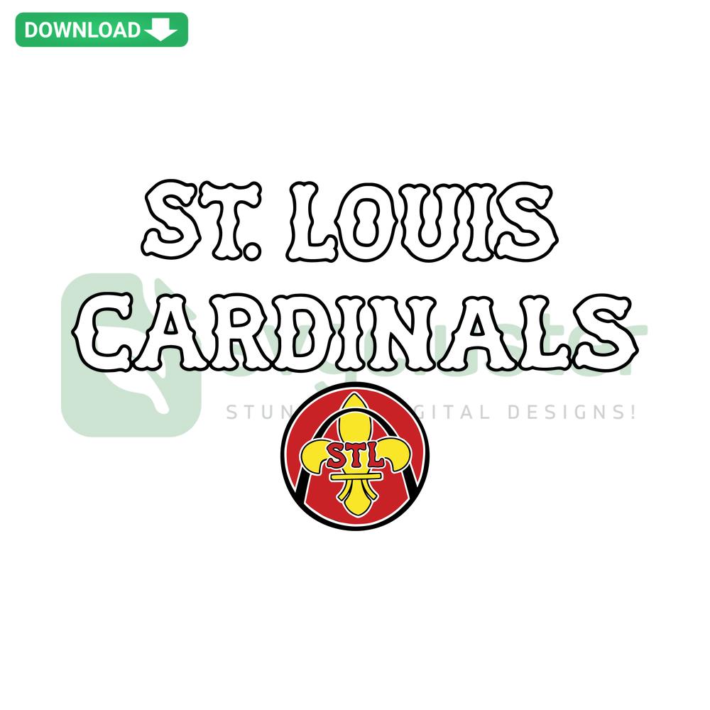 Vintage St Louis Cardinals City Connect SVG featuring retro-inspired design with Cardinal logo, perfect for SVG Design Downloads.