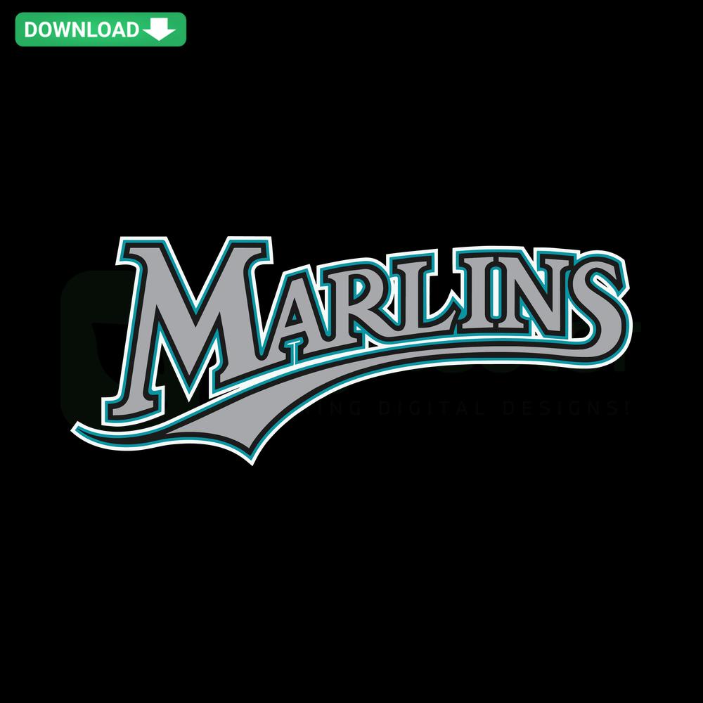Florida Marlins MLB Power SVG, Unique Baseball Design, Team Colors, Dynamic Batting Action, Perfect for Sports Fans