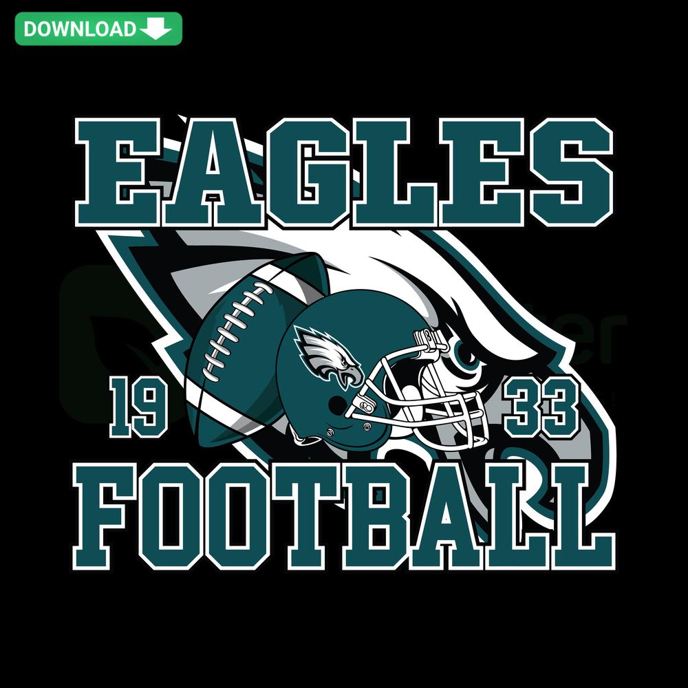 Vintage Eagles Football Helmet SVG – Cricut Design Files, Retro Sports Graphic for Digital Download, Nostalgic Team Spirit Art