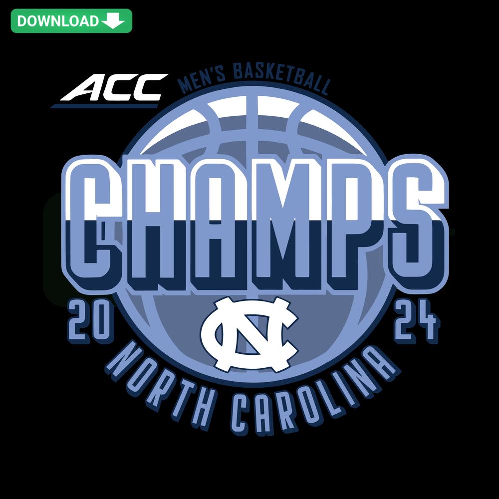 North Carolina Tar Heels 2024 Basketball Champions SVG Design, Instant Download, NCAA Winning Season, Sports Digital File