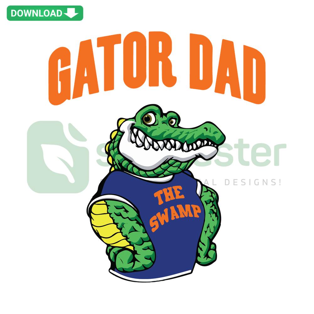 Florida Gators Sport Dad SVG file: Bold text with gator mascot, perfect for Cricut projects, digital download.