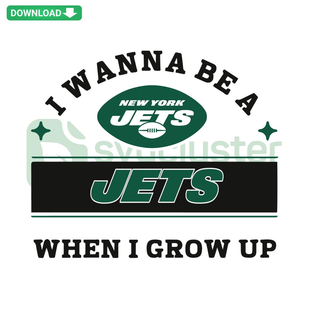 I Wanna Be A Jets When I Grow Up SVG Design - High-Resolution, Football Team Graphic, Child's Sport Dream SVG Download